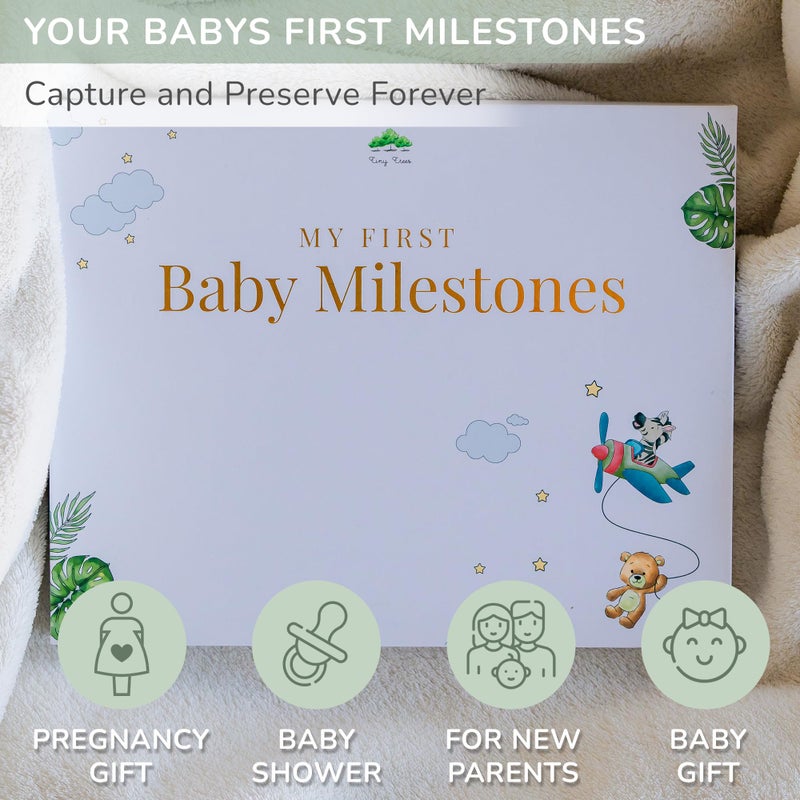 Comfyanno Tiny Trees Baby Milestone Gift Set - Premium Gifts and Keepsake Box - Milestone Cards, Closet Dividers, Welcome Plaque and Sleep Sign - Perfect New Born Baby Gifts for Parents - Image 2