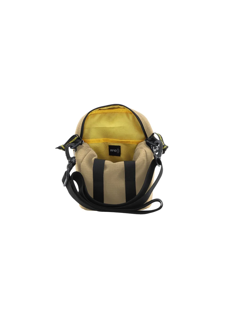 NATIONAL GEOGRAPHIC National Geographic Explorer III RPET Utility Bag Beige For Men And Women, Durable Water Resistant Casual Shoulder Crossbody Bag For Travel School Outdoor