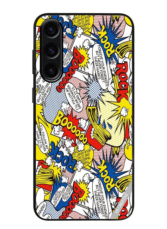 Protective Case Cover For Samsung Galaxy S23 Pop Art Design Multicolour