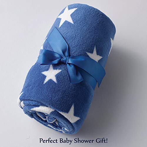 Baby Essentials Plush Fleece Throw and Receiving Baby Blankets for Boys and Girls 30x36 (Blue Dino) - Image 4
