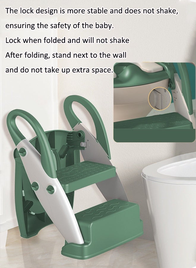 Aissiora Children's step stool Children's toilet ladder Toilet training seat Washbasin step stool - Image 3