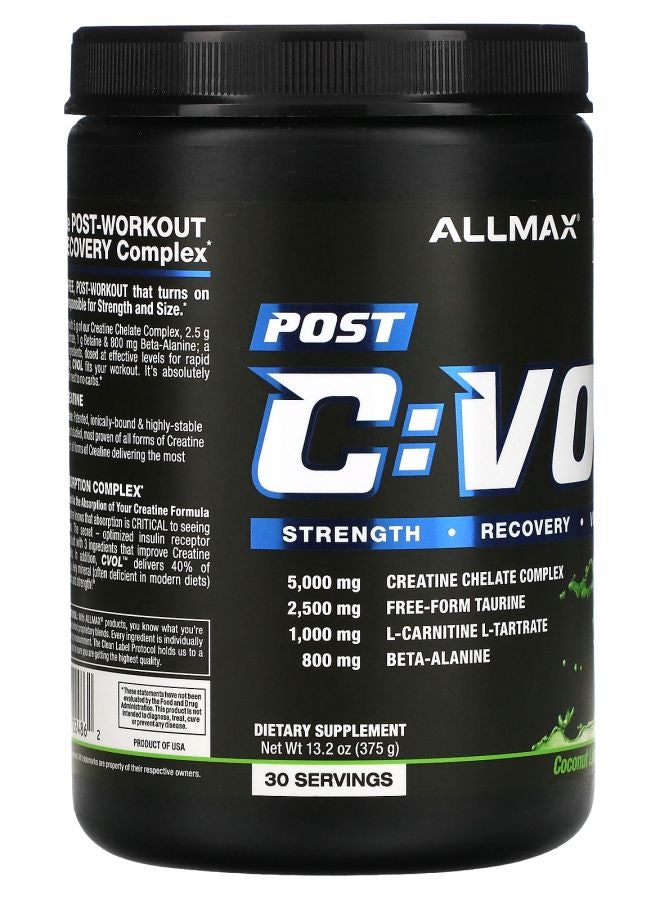 Allmax C:VOL™ Post Coconut Lime Mojito 13.2 oz (375 g) - Image 2