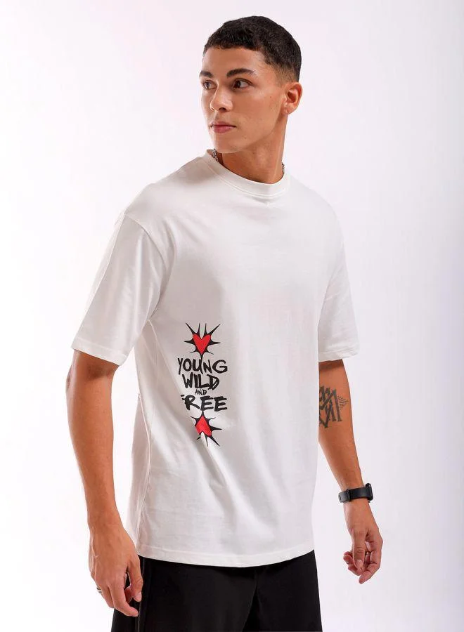 The Indian Garage Co  Men Boxy Oversized Graphic Back Printed Round Neck Tshirt for Men | Best Price UAE