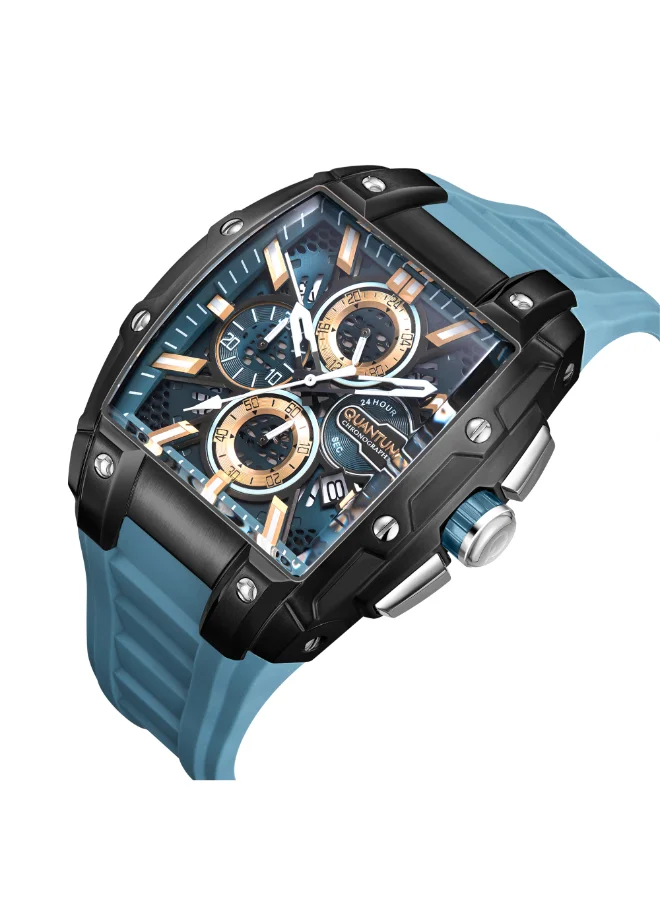 Quantum Men's Silicone Chronograph Watch HNG1161.675 - 43 mm