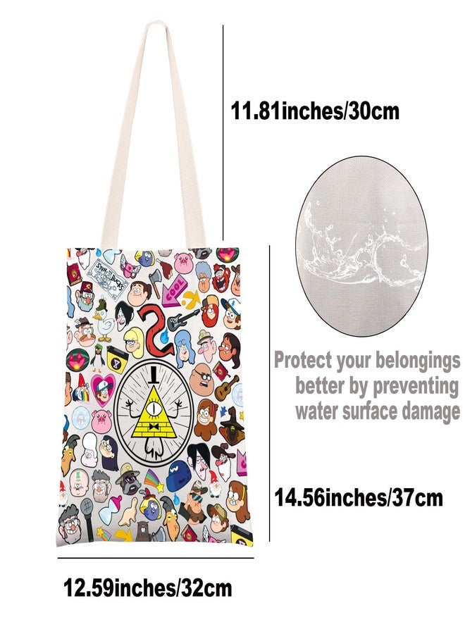 G2TUP Mystery Shack Tote Bag Mystic Eye Gift Mistery Shack Gifts Cmabel & Dipper & Cartoon Gifts - Image 2