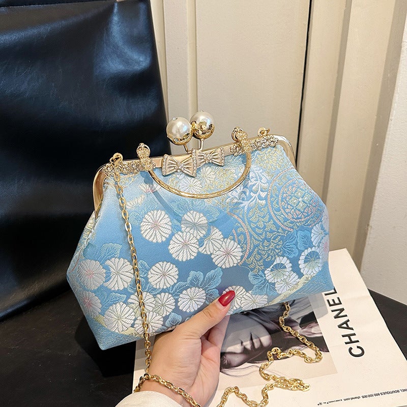 Women Bags Embroidered Women'S Bags Satchel Shell Bag Popular Fashion Chain Shoulder Crossbody Bag - Image 5