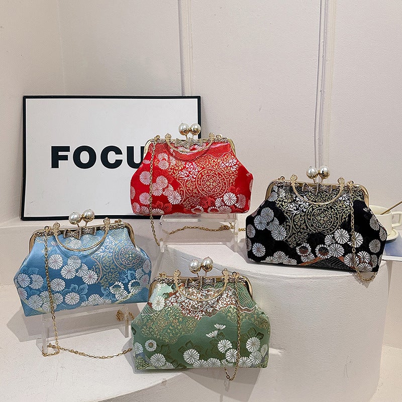 Women Bags Embroidered Women'S Bags Satchel Shell Bag Popular Fashion Chain Shoulder Crossbody Bag - Image 2