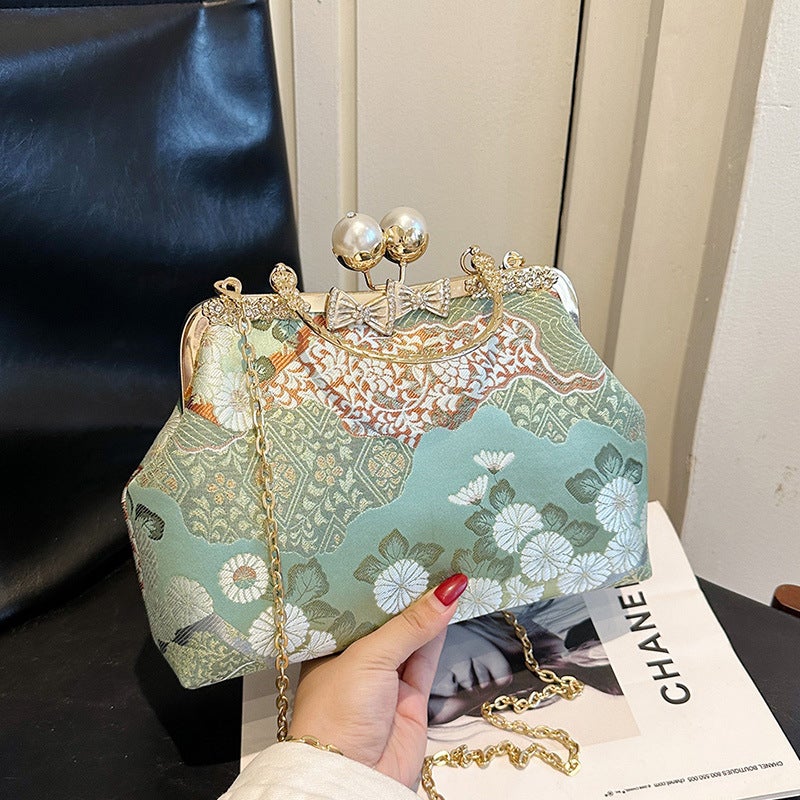 Women Bags Embroidered Women'S Bags Satchel Shell Bag Popular Fashion Chain Shoulder Crossbody Bag - Image 3