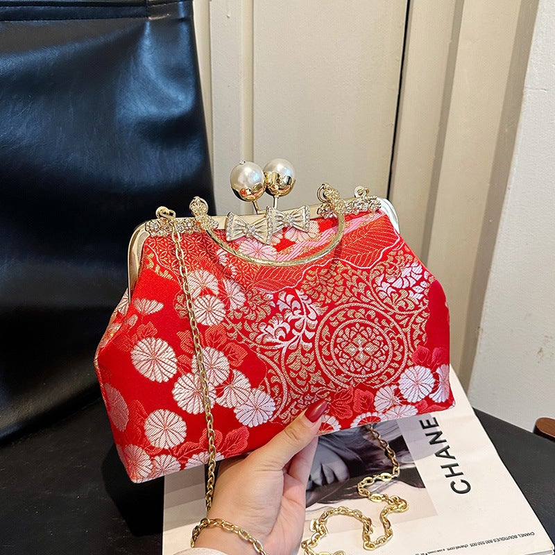 Women Bags Embroidered Women'S Bags Satchel Shell Bag Popular Fashion Chain Shoulder Crossbody Bag - Image 4