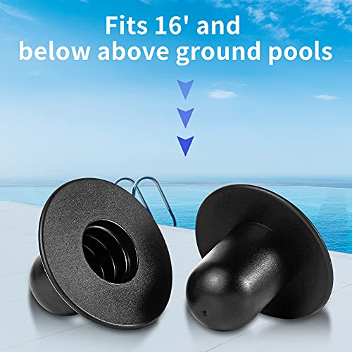 Pokin Replacement Above Ground Swimming Pool Filter Pump Strainer Hole Plug Stopper for Intex & Coleman & Summer Escape Swimming Pool Parts -2 Pack - Image 3