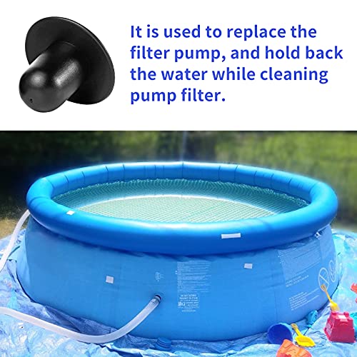 Pokin Replacement Above Ground Swimming Pool Filter Pump Strainer Hole Plug Stopper for Intex & Coleman & Summer Escape Swimming Pool Parts -2 Pack - Image 4