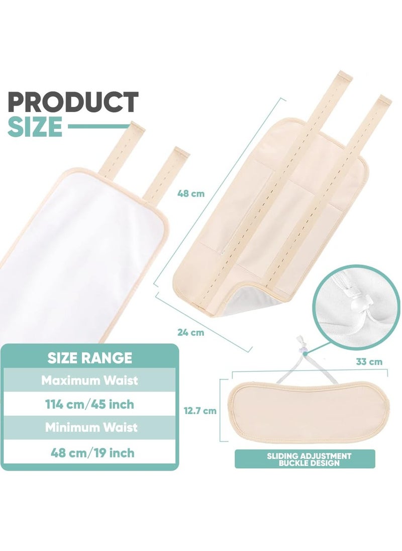 RATSAW 2 Pack Castor Oil Wraps Reusable Organic Castor Oil Packs Kit for Liver Detox Adjustable Elastic Strap Oil Pack Wrap Comfort Flannel Cotton Anti Oil Leak  - Image 2