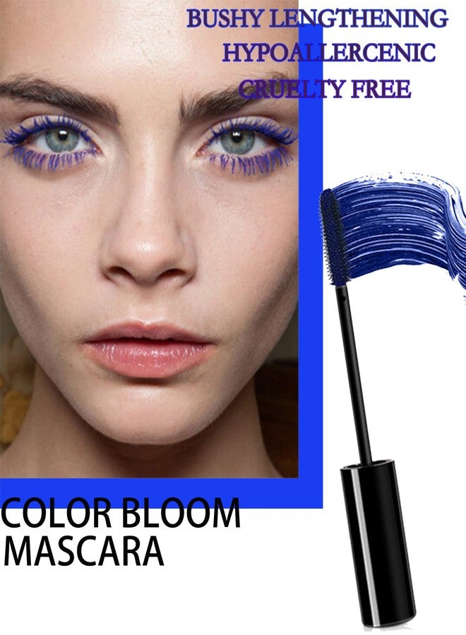 LYSdefeu ماسكارا زرقاء مقاومة للماء للرموش، ماسكارا سائلة زرقاء لامعة تدوم طويلاً وتمنح تجعيداً وحجماً وطولاً، ماسكارا ملونة لحفلات الكوسبلاي، هدية مكياج عيون ليوم الأم للنساء والفتيات - Image 5