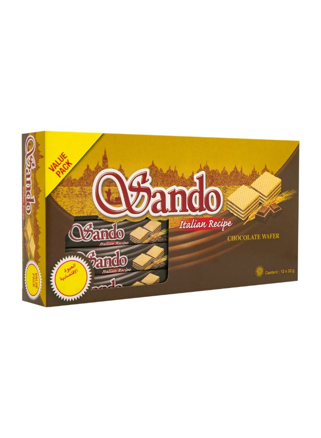 Sando Chocolate Wafers Value Pack 12 pcs x 32g - Image 1
