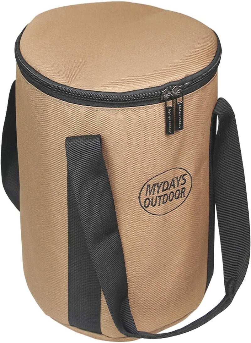 GGOOT Camping Cookware Storage Bag - Camping Stoves Storage Bag | Travel Use Cooking Set Storage Pouch, Multifunctional Bucket Round Pocket with Zippers - Image 1