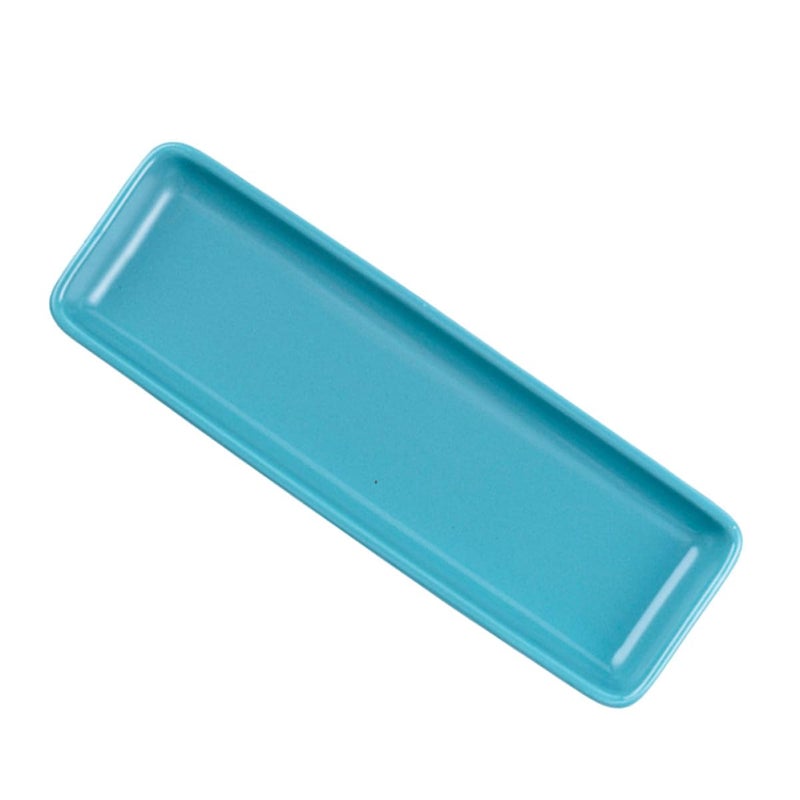 Blue Ceramic Sushi Serving Platter Long Porcelain Tray for Home and Restaurant Use - Image 2