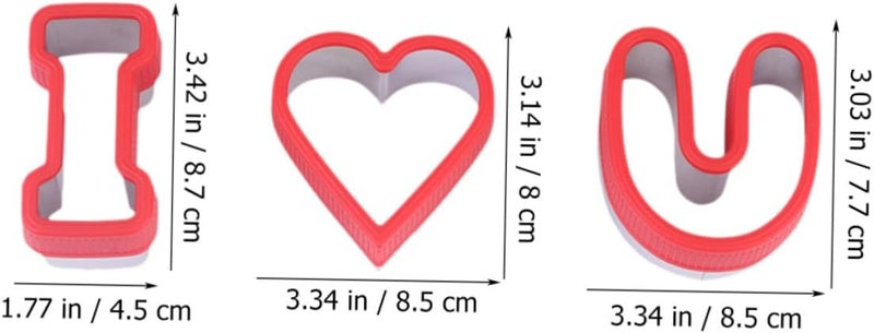 Valentine's Day Baking Molds 3pcs Heart-shaped Cookie Cutters Sandwich Mold Stainless Steel Reusable Cake Making Tool for Household Biscuit and Chocolate Cakes - Image 2