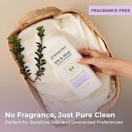 Heritage Park Laundry Essentials Heritage Park Silk & Wool Fragrance Free, Hypoallergenic, pH-Neutral Laundry Detergent – Dermatologist-tested, Sensitive Skin-Friendly, Enzyme-Free, Concentrated Up to 64 loads (32 fl oz) - Image 5