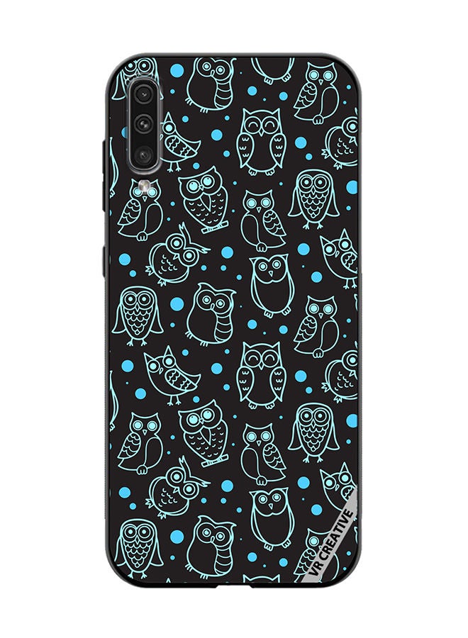 VR CREATIVE Protective Case Cover For Samsung Galaxy A50/A50s Night Owl Stroke Design Multicolour - Image 1
