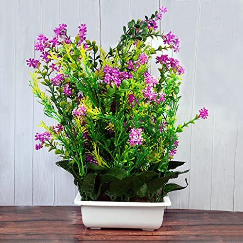 Crystu Artificial Plants with Pot | Artificial Bonsai Plant with Pot | Bonsai Tree/Plants | Bonsai Tree for Indoor with Wooden Pot for Office Home Decor Showpiece - Image 2