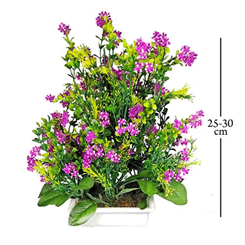 Crystu Artificial Plants with Pot | Artificial Bonsai Plant with Pot | Bonsai Tree/Plants | Bonsai Tree for Indoor with Wooden Pot for Office Home Decor Showpiece - Image 4