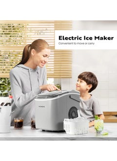 Countertop Ice Maker, 26lbs/24H Ice Cube Maker Machine with Handle, Self Cleaning Function, with Hand Scoop 10 Ice Bags, Silver - pzsku/ZBDA0BF828CB716CA140EZ/45/_/1733083728/8c7ec328-1c67-4a55-beb2-783bbc2b12c6