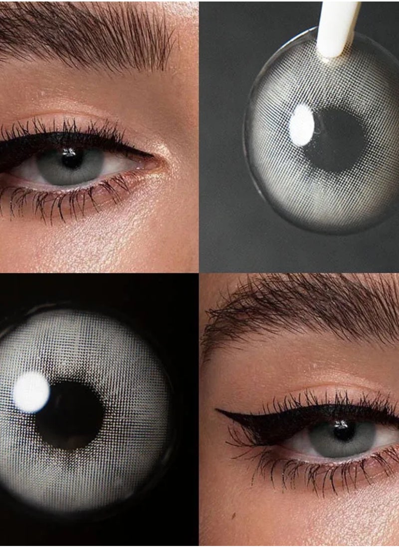 يونيبلينغ - عدسات لاصقة ملونة سنوية روما تايم الرمادي - Image 1