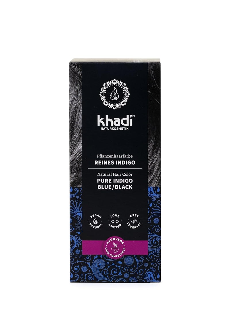 Khadi khadi Ayurvedic Natural Hair Color 100 herbal vegan PPD  chemical free certified natural cosmetics for healthy hair BLUE BLACK 1 Pack 1 x 35oz 