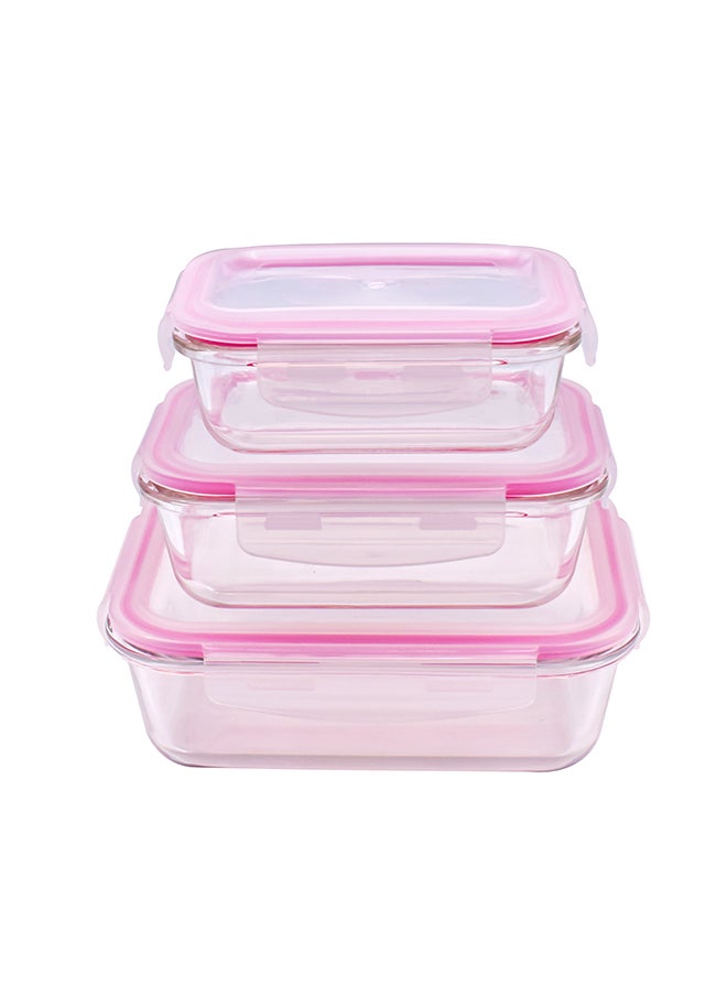 Feelings FEELINGS GLASS STORAGE 400+640+1040ML  - 3PCS SET  - Image 1