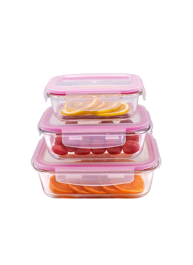 Feelings FEELINGS GLASS STORAGE 400+640+1040ML  - 3PCS SET  - Image 2