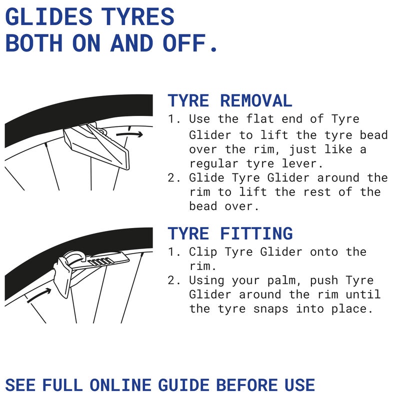 Rehook Tyre Glider - A Strong Portable Bicycle Tyre Replacement and Bike Tire Remover Tool - No More Tyre Levers or Tyre Changing Spoons to Repair Your Bike Tube - Image 3