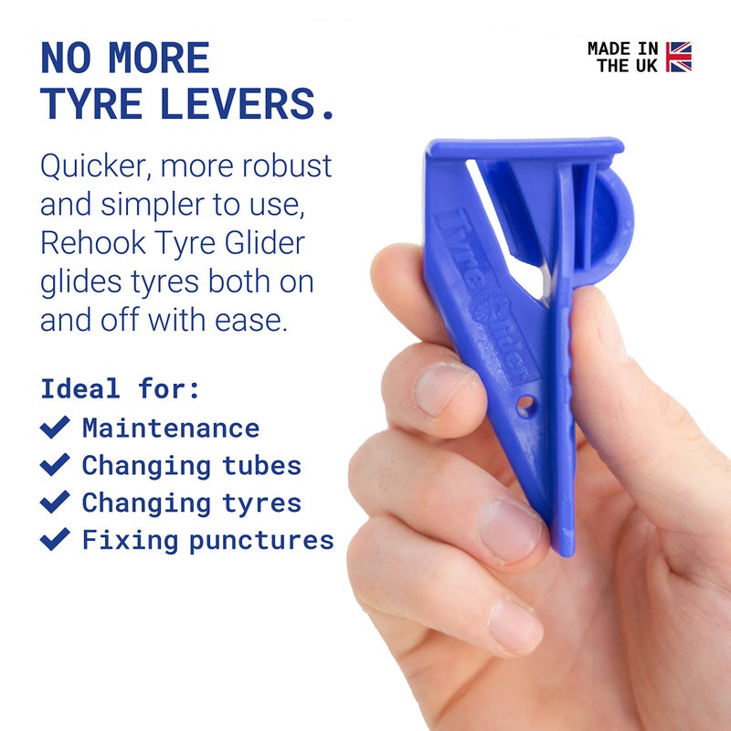 Rehook Tyre Glider - A Strong Portable Bicycle Tyre Replacement and Bike Tire Remover Tool - No More Tyre Levers or Tyre Changing Spoons to Repair Your Bike Tube - Image 2