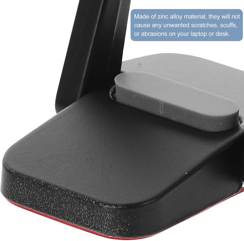 Laptop Vertical Stand Mini Laptop Riser Metal Cooling Holder Portable Notebook Support Holder 2pcs Black for Desk Computer Workspace - Image 3