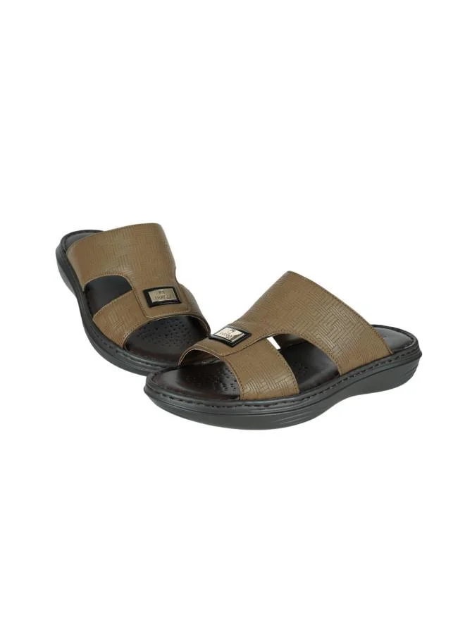 barjeel uno 008-3607 Barjeel Uno Mens Arabic Sandals 21410-61 Khaki