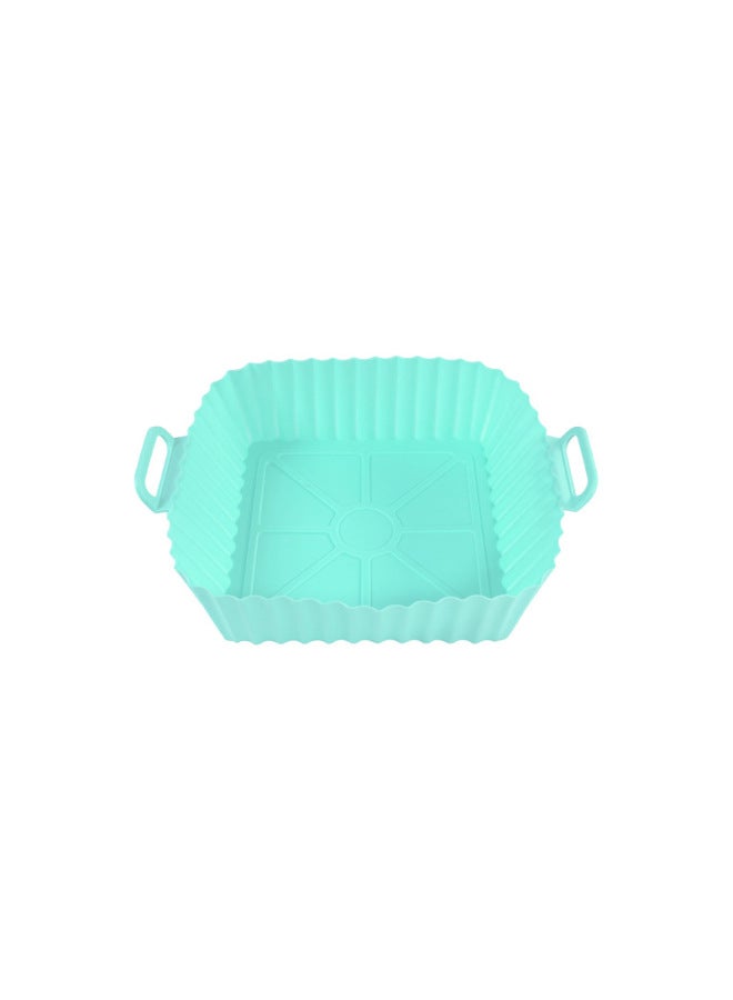 Air Fryer Silicone Pad Tray Baking Tray Multi-functional Easy To Clean Reusable Baking Tray Mat-Specification:Mint Color-Color:Square Three-dimensional Fryer Mat Bag 55g  - Image 1