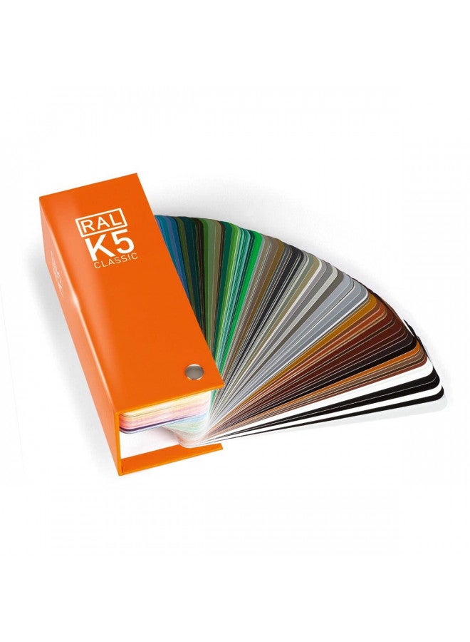 RAL K5 Color Chart, 215 Full Page Color Swatches, Gloss, 8 Languages - Image 1