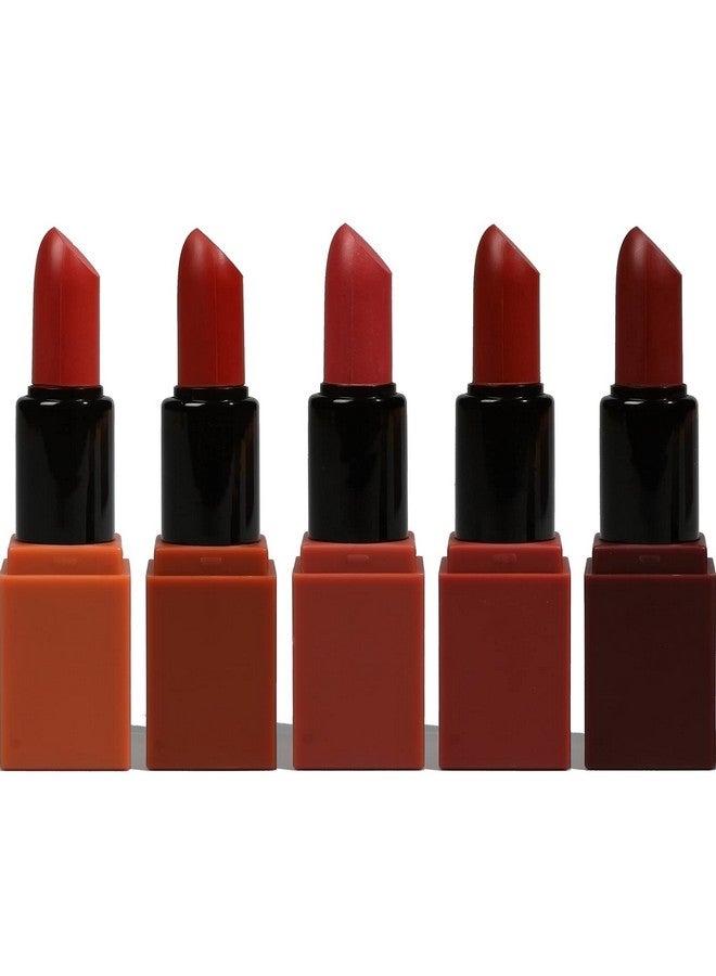 IS'MINE 5PCS Matte Lipstick Makeup Set, Natural Nude Lipstick Velvet Smooth Not Fade Waterproof Mini Lipstick Set (SET A) - Image 1