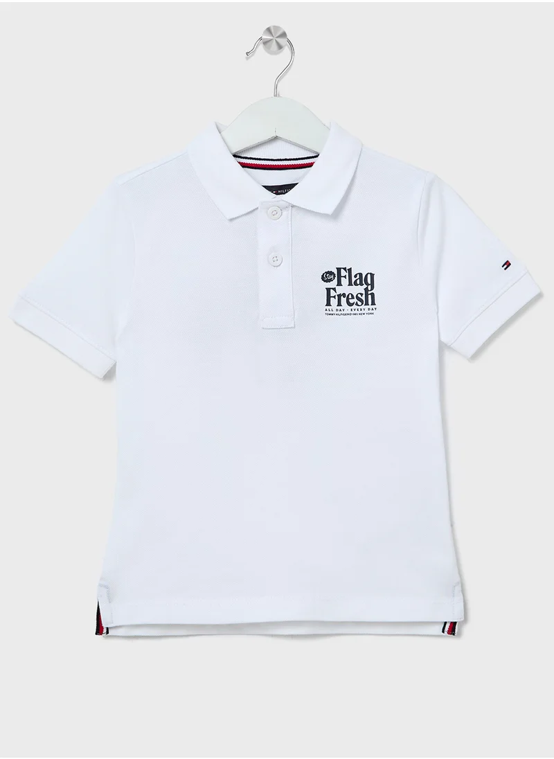 تومي هيلفيغر Youth Flag Fun Short Sleeve Regular Polo T-Shirt