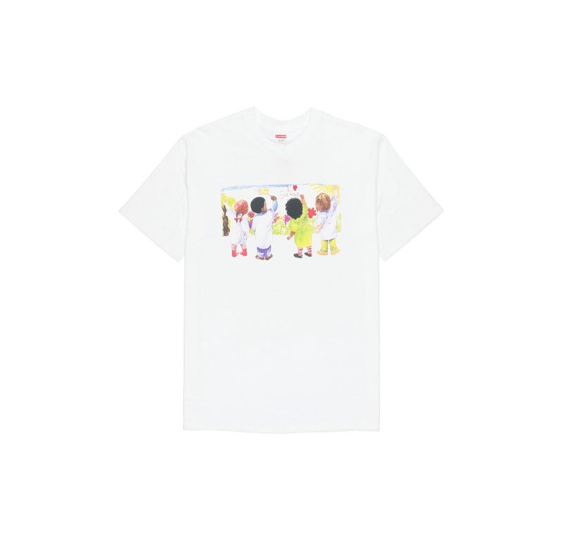 SUPREME 26FW New Trendy SUP American Retro Letter Print All-Match Short Sleeve T-Shirt - Image 1