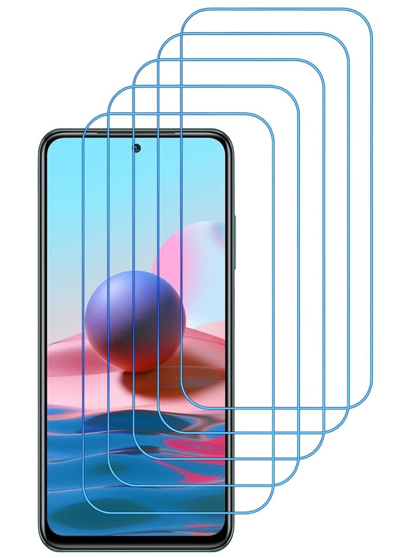 ACLIX 5 Pieces Antistatic ESD Dustproof Premium Quality High Definition Clear Tempered Glass Screen Protector Designed For Xiaomi Redmi Note 10 - Image 1