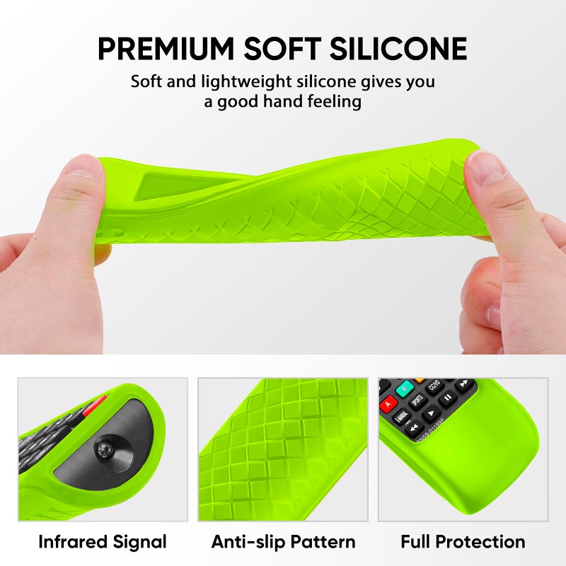 Silicloak 2Pack Case for Samsung TV Remote, Cover for Samsung Remote Control for Smart TV Universal Replacement Silicone Sleeve Skin with Lanyard Glow in The Dark Green and Blue - Image 5