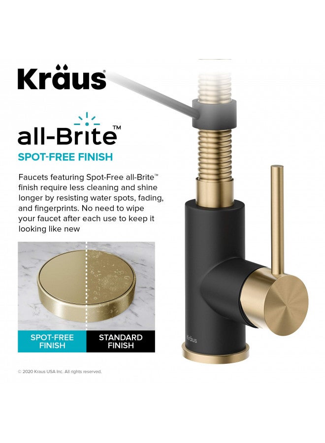 Kraus Kraus KPF-1610SFACBMB Bolden 18-Inch Single Handle Commercial Style Pull-Down Kitchen Faucet with Dual Function Sprayer, Spot Free Antique Champagne Bronze/Matte Black  - Image 3