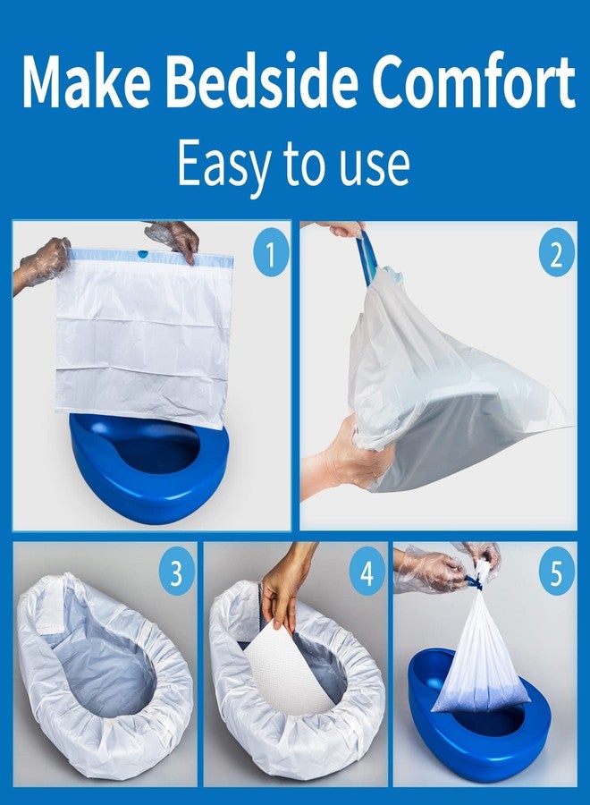 MINIVON Bedpan Set with 30 Super Absorbent Pads and Disposable Liners, Bed Pans for Elderly Females Women and Men Comfortable, Thick PP Extra Large Heavy Duty by MINIVON - Image 5