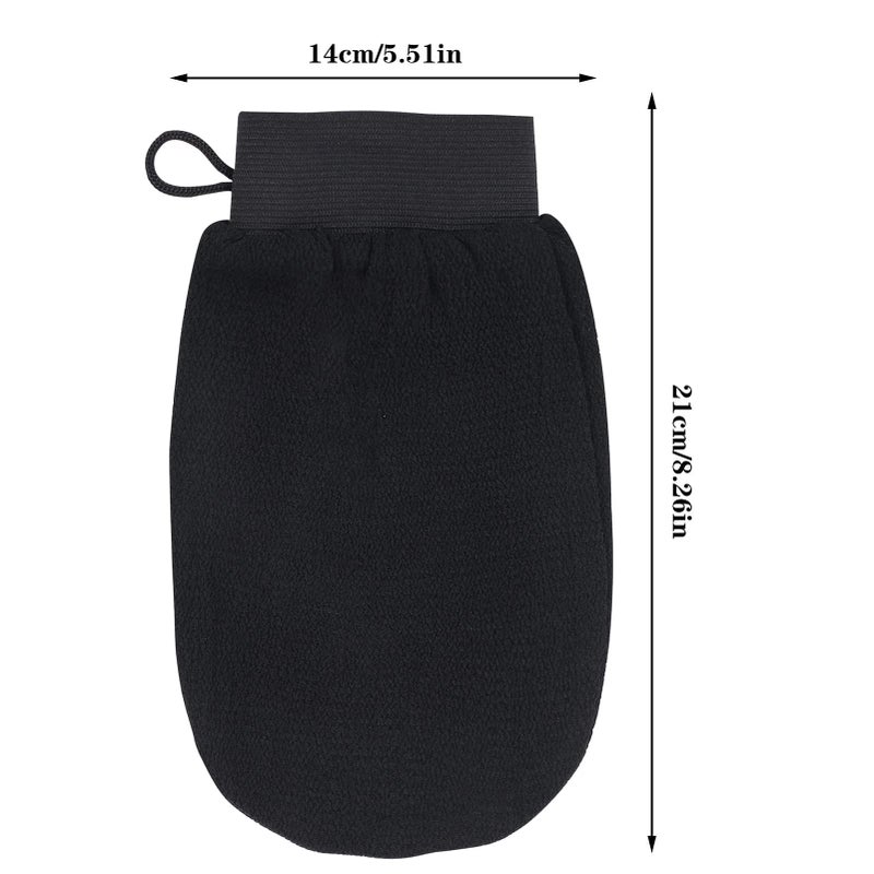JHEPCOIN Spa Massage Body Scrubber Cleaner Gloves Exfoliating Body Face, Dead Skin Remover Deep Scrubbing Exfoliating Mitt Body Glove (Pack of 1, Black) - Image 5