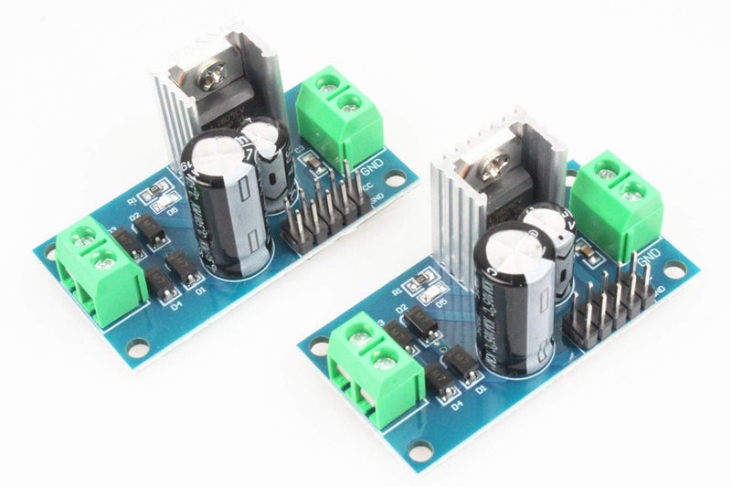 NOYITO Three Terminal Voltage Regulator Module LM7805 LM7806 LM7809 LM7812 DC or AC to DC 6V 9V 12V Output 1.2A Max Power Supply Module Terminal and 5x2 Pins Output ï¼ˆPack of 2ï¼‰ (LM7805 DC5V) Blue