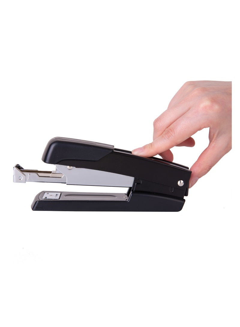 ديلي E0416 دباسة – 50 ورقة، سندان قابل للدوران، تحميل أمامي، أسود/فضي - Image 3