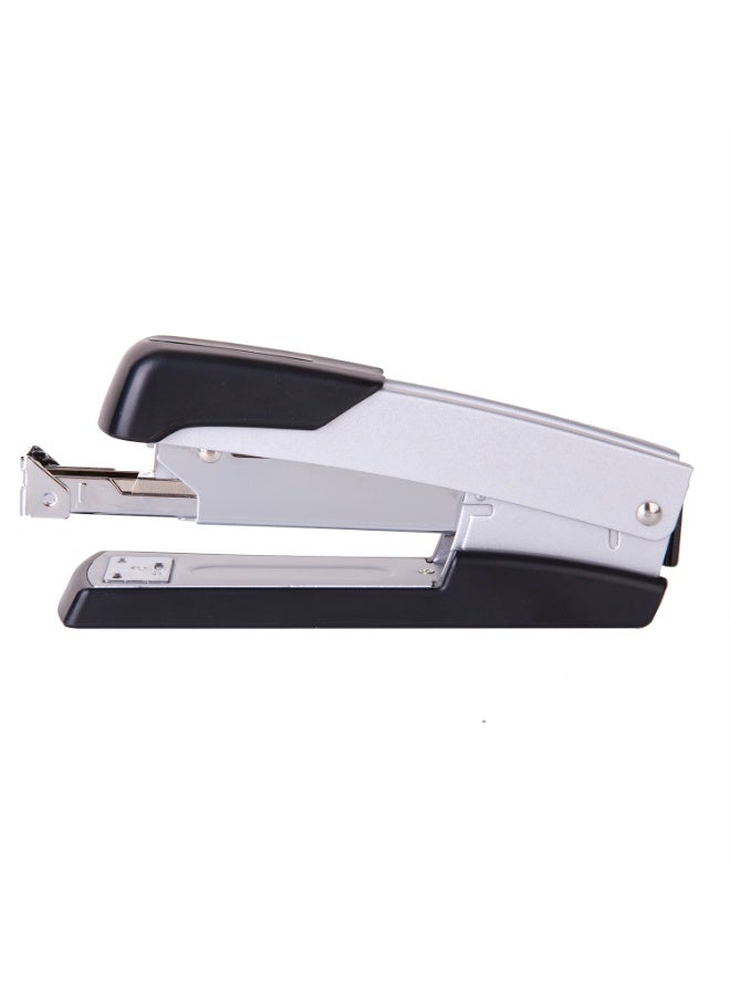 Deli E0416 Stapler 1 piece, 50 Sheets, Rotatable Anvil, Front Loading, Black/Silver - Image 3