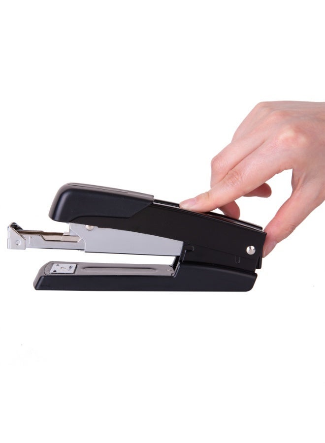 Deli E0416 Stapler 1 piece, 50 Sheets, Rotatable Anvil, Front Loading, Black/Silver - Image 5