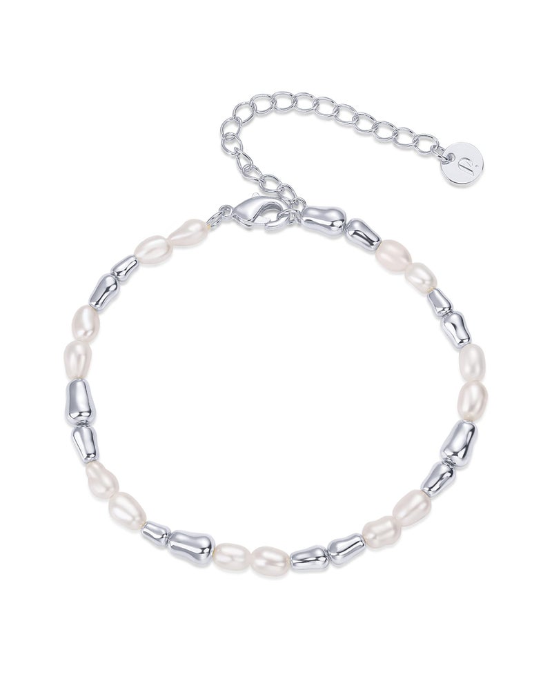 PAVOI 18K Gold Plated Adjustable Beaded Bracelet with Elegant Pearls - Ideal Bridal Jewelry Accessory for Women - Image 1