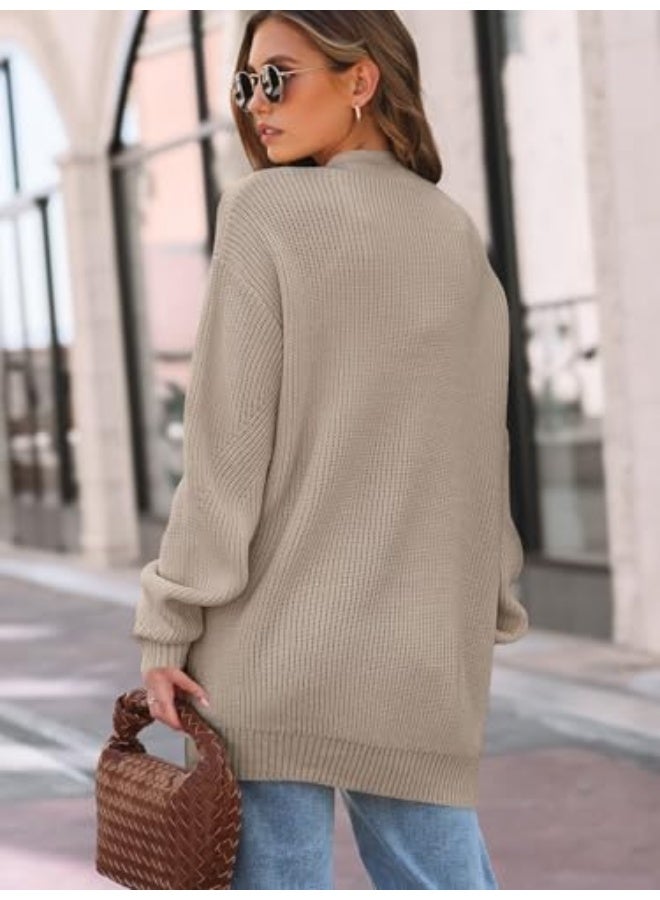 NIBEMINENT Womens Oversized Cardigans Soft Knit Cardigan Sweater with Pockets - Image 4